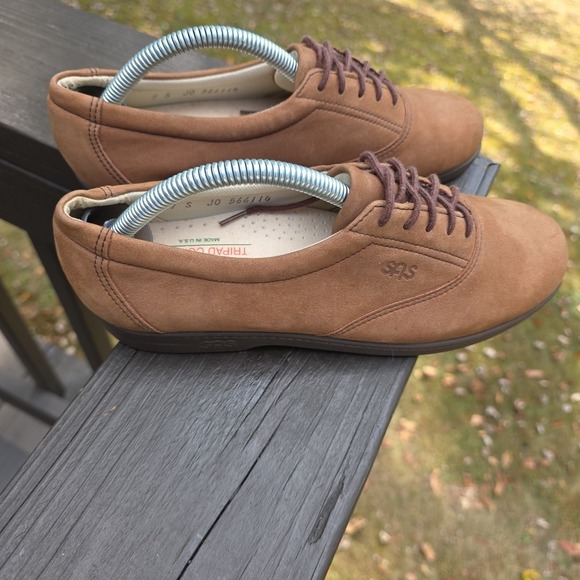 Sas Tripad Comfort Shoes Womens 7 S Casual Oxford Sneakers Brown Leather USA - Picture 5 of 9